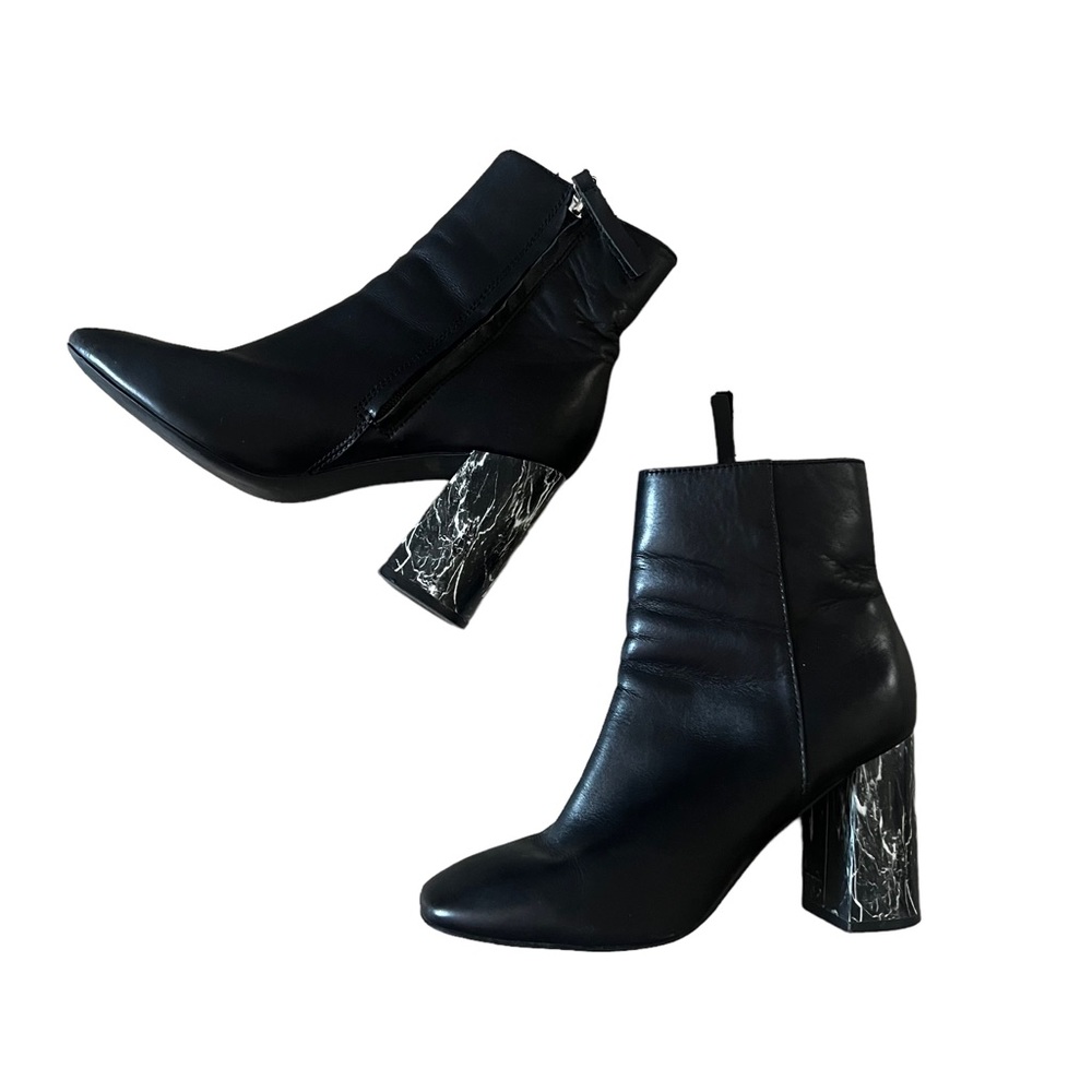 Steve Madden Patina black Leather Bootie size 6
